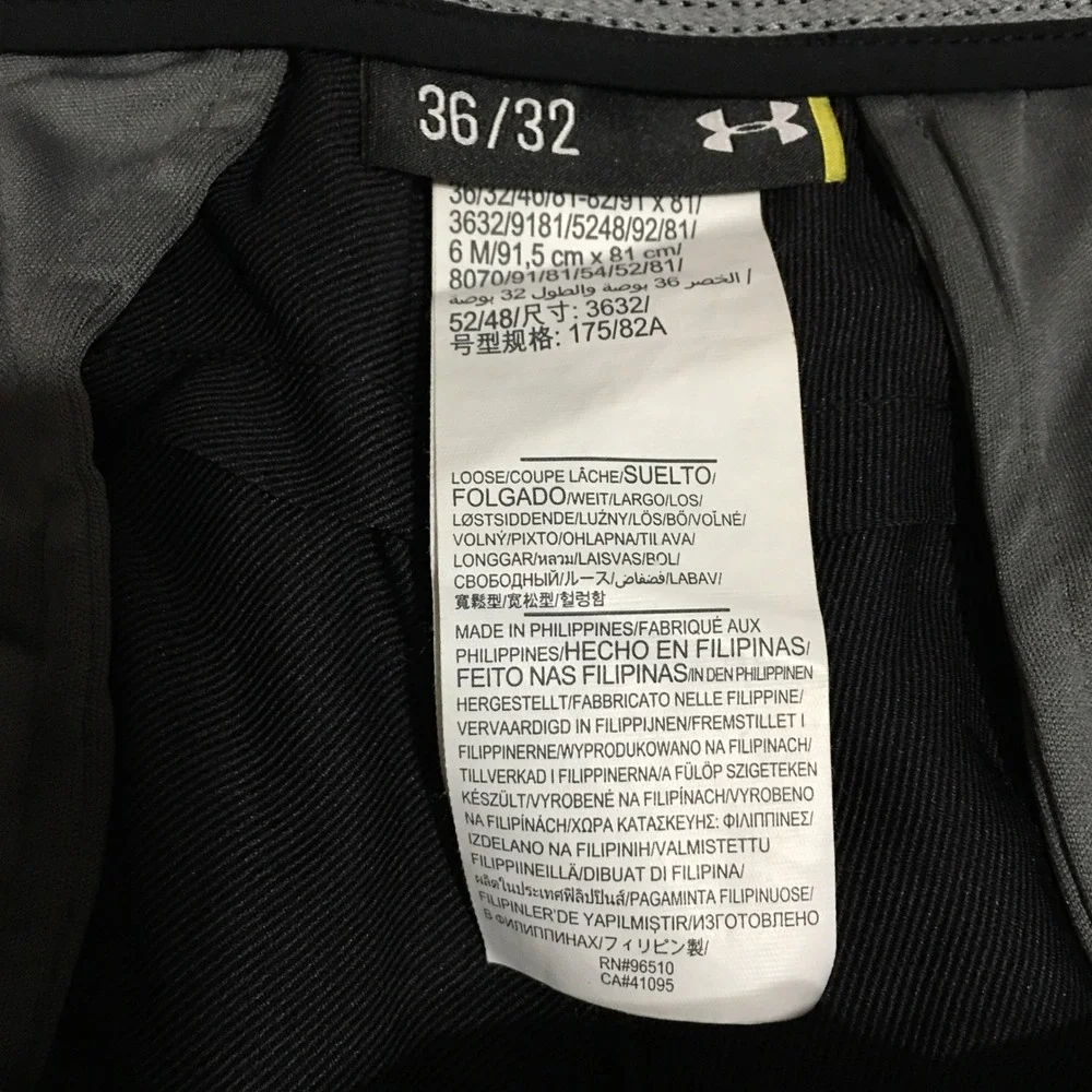 Under Armour Men's Match Play Golf Pants 36x32 Black Performance Stretch